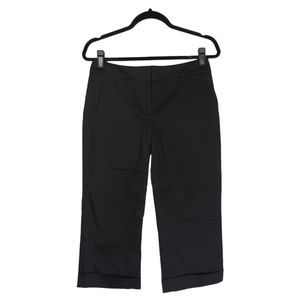 APOSTROPHE PETITE Black Zipper Hook Clasp Folded Cuff Trouser Pants 4P